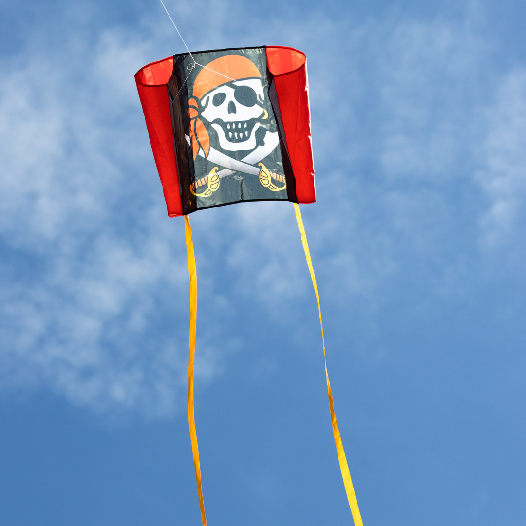Parafoil drake Sleddy Jolly Roger 1 linors HQ Bredd 76cm