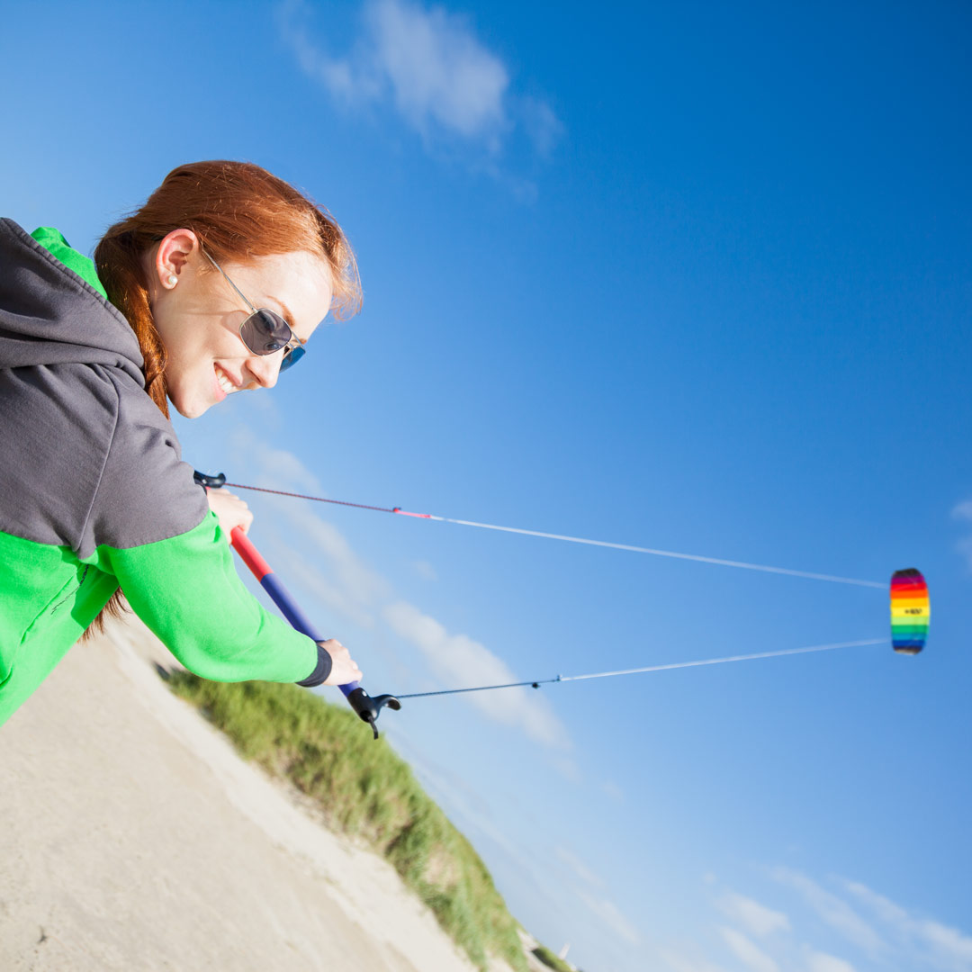 Symphony Beach III Stunt Kite 130cm Raimnbow 2 Linors HQ - Bild 5