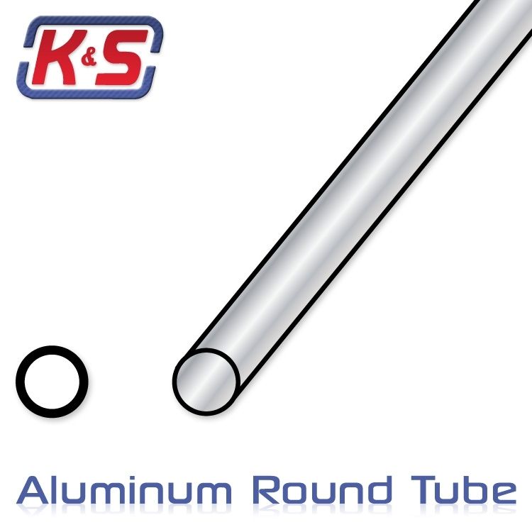 Aluminiumrör K&S 8x6mm 30cm 1st
