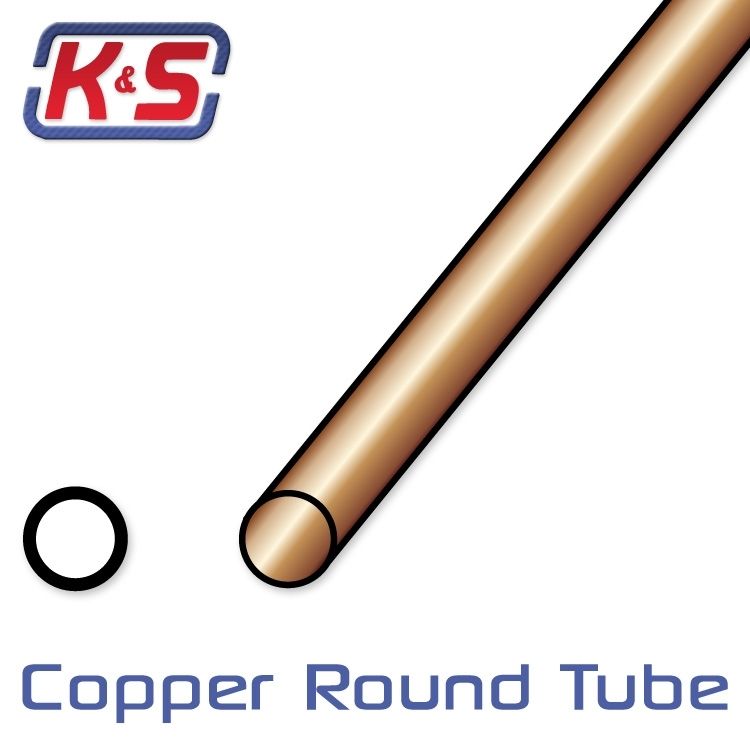 Kopparrör 4x3mm 30cm 3st