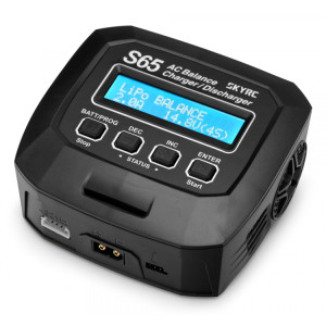 SkyRC S65 laddare 65W 6A LiPo NiMH AC XT60 balansladdare