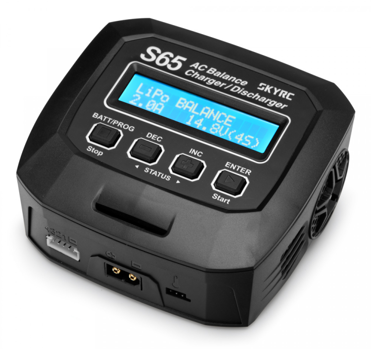 SkyRC S65 laddare 65W 6A LiPo NiMH AC XT60 balansladdare