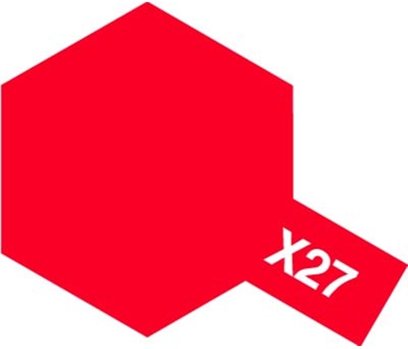 Tamiya 81527 Akryl färg X-27 Clear Red 10ml