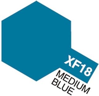 Tamiya 81718 Akryl färg XF-18 Medium Blue 10ml