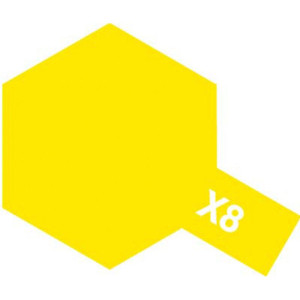 Tamiya 81508 Akryl färg X-8 Lemon Yellow 10ml