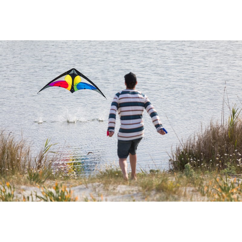 Yukon II Rainbow Stunt Kite 175cm 2 linors HQ - Bild 2