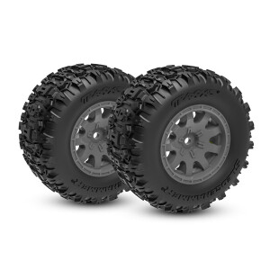 Däck & Fälg Sledgehammer Traxxas Mini Maxx Grå Bak 2st -