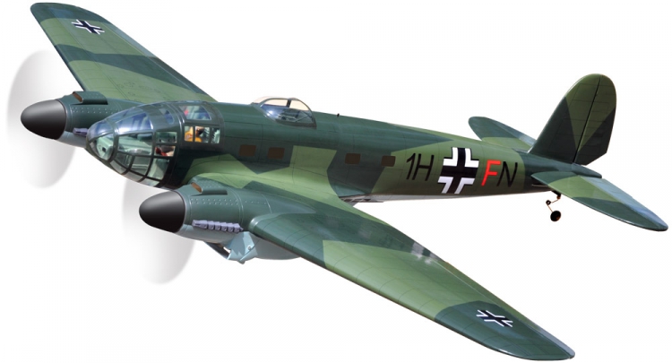 Black Horse He111 1750mm EP/GP ARTF V2 med el landställ - Bild 5