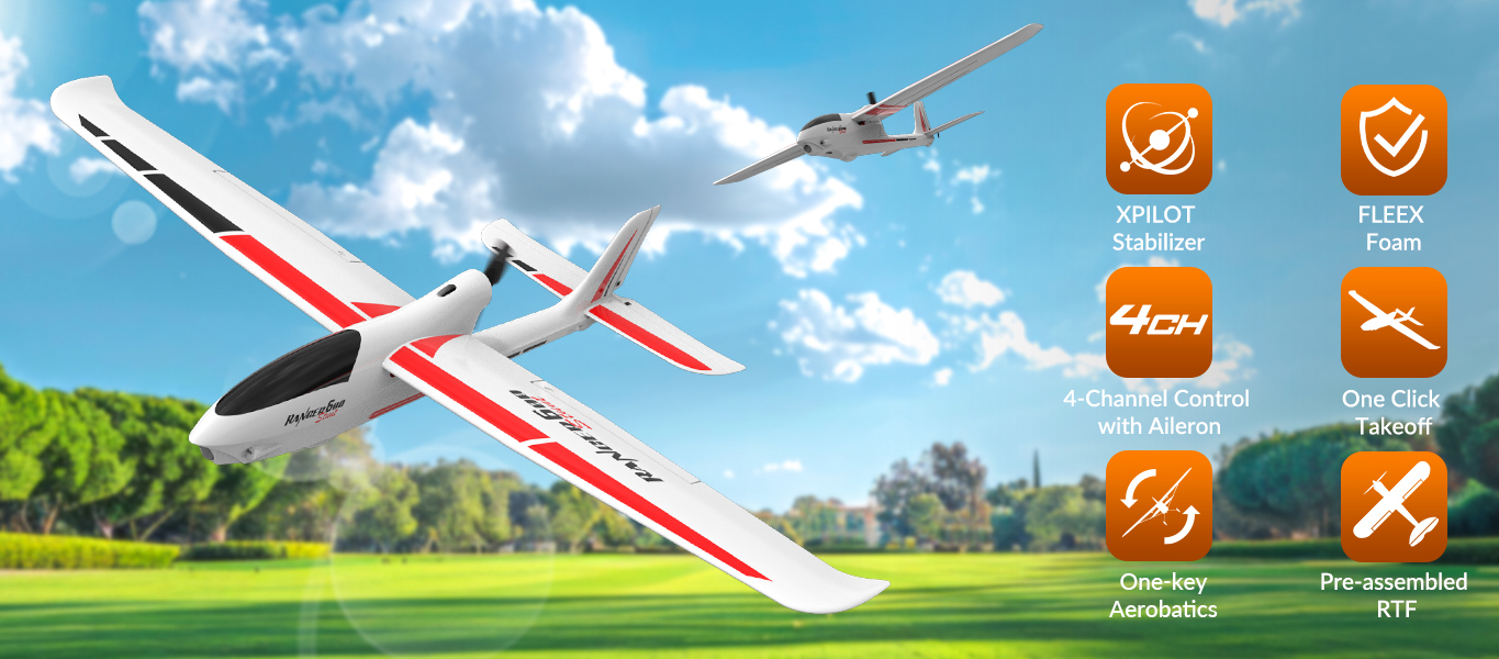 Volantex Ranger 600 Gyro 4-Kanals 600mm RTF Vit - Bild 4