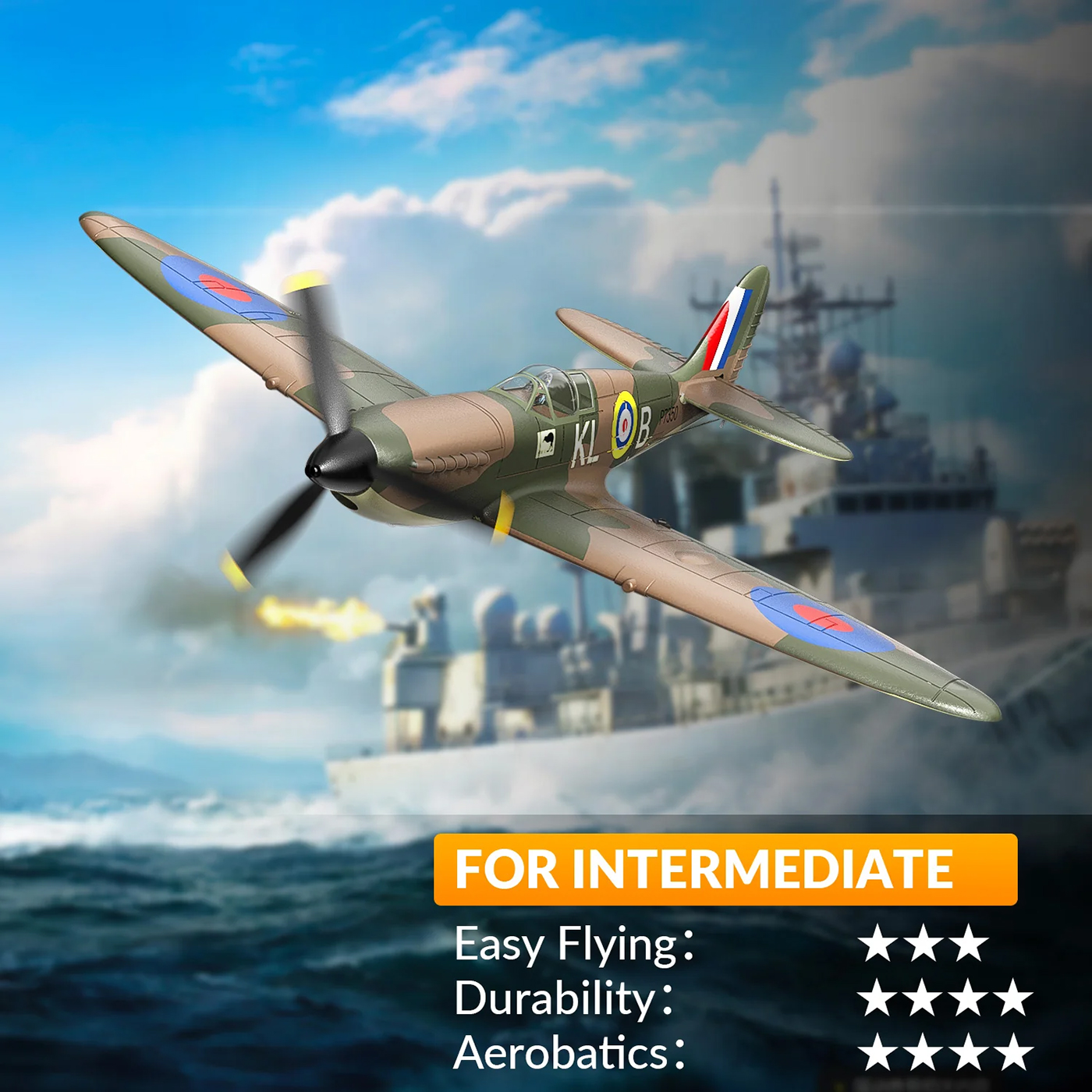 Volantex Spitfire Gyro 4-Kanals 400mm RTF - Bild 9