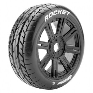 Louise B-ROCKET 1/8 buggy däck soft svarta fälgar 17mm hex