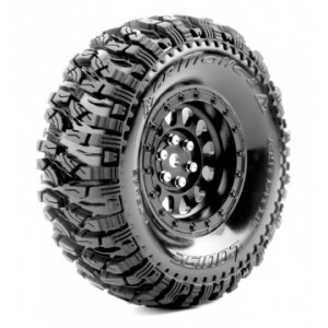 Louise CR-MALLET däck 1.9 crawler svart färdiglimmade RC hjul 12mm hex