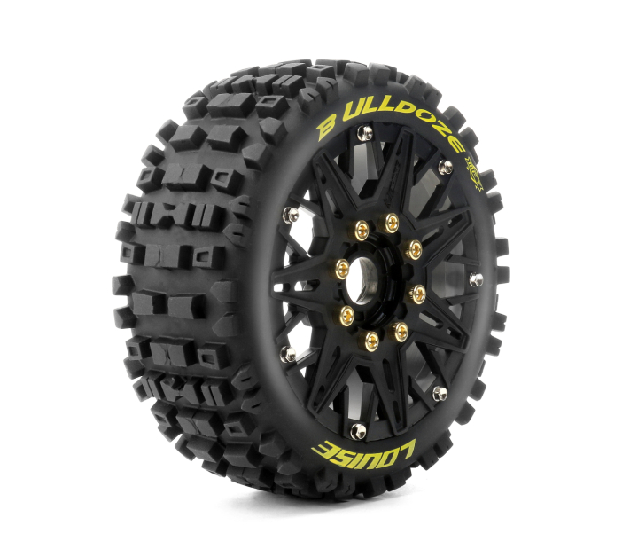 Louise B-ULLDOZE däck 1/8 buggy färdiglimmade RC hjul 17mm hex offroad