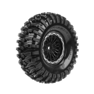 Louise CR-SIXGEAR däck 1.9 crawler färdiglimmade RC hjul 12mm hex