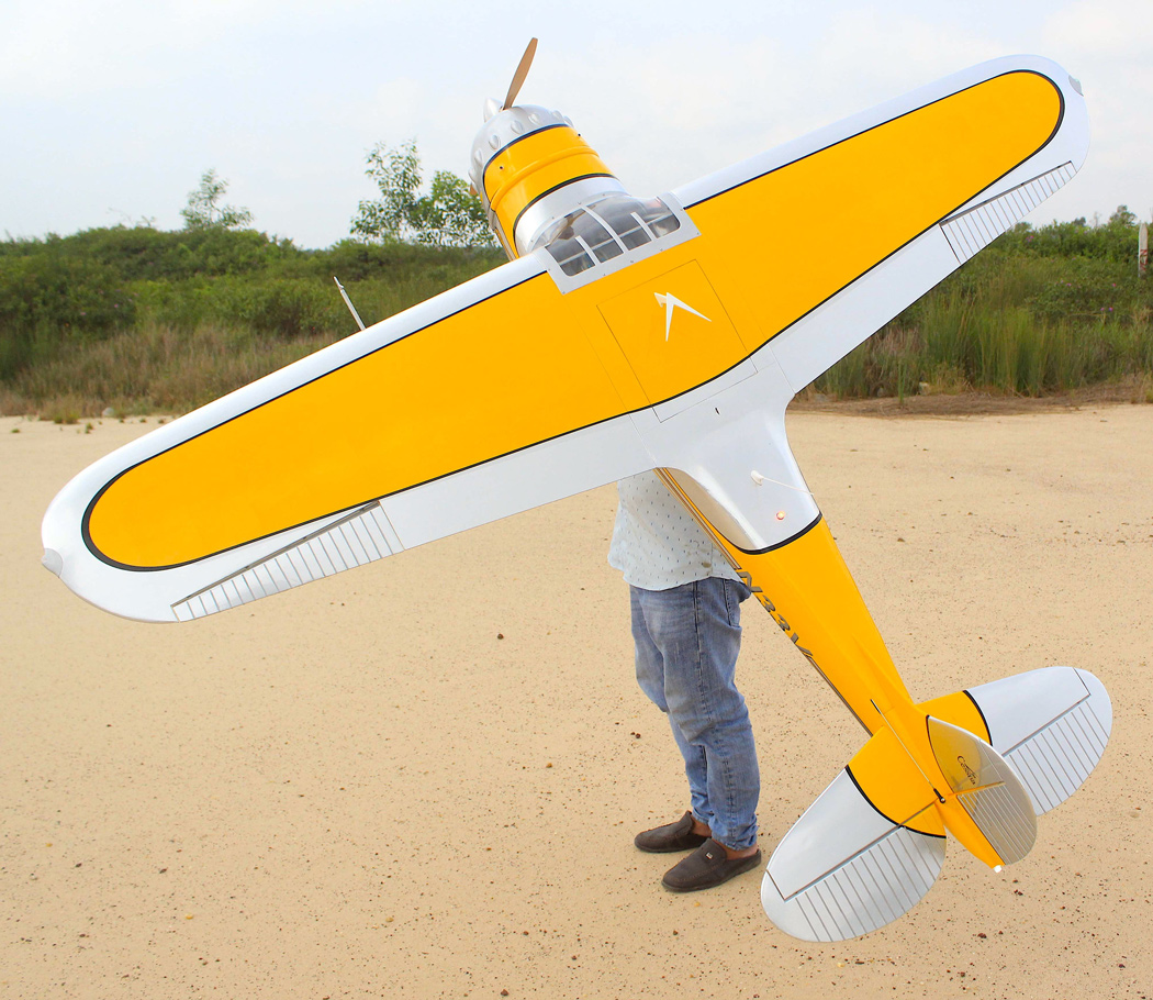 Seagull Cessna 195 229cm 35-50cc Gas ARF Gul/Silver - Bild 6