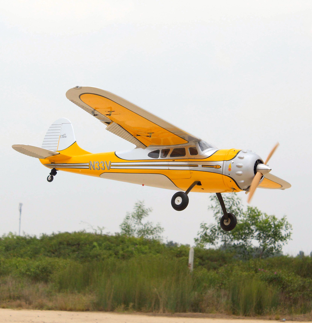 Seagull Cessna 195 229cm 35-50cc Gas ARF Gul/Silver - Bild 8
