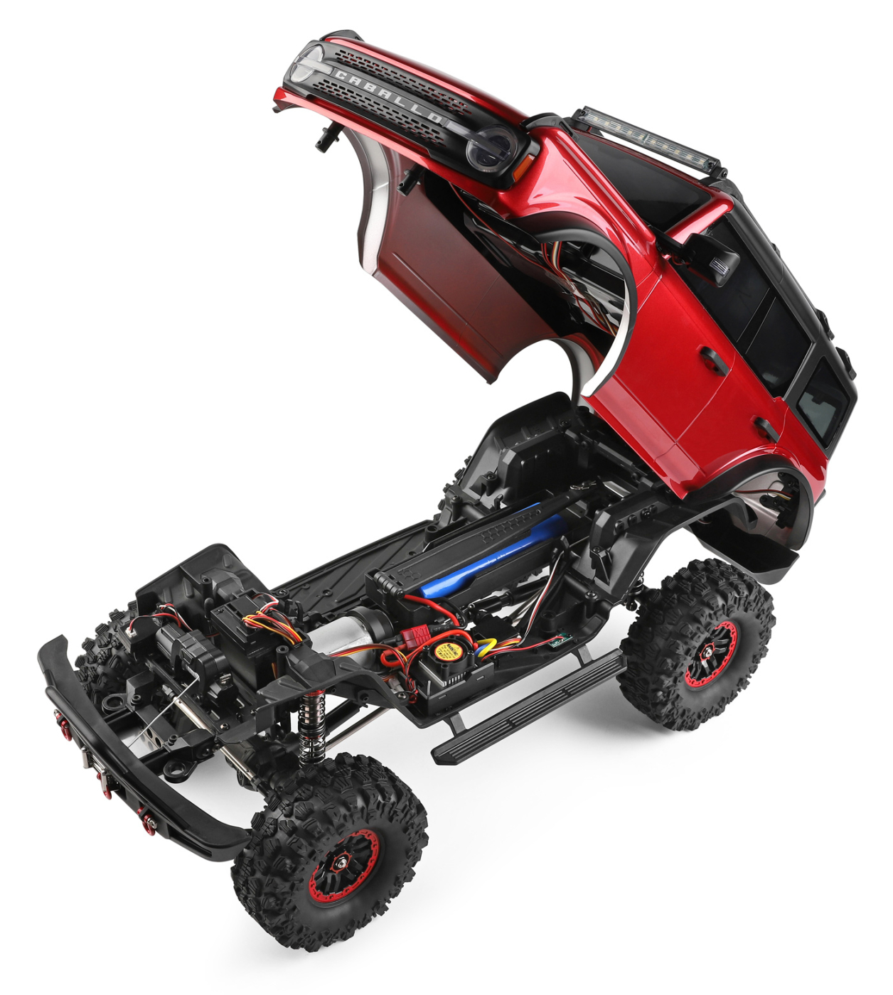 WL 104020 4WD Crawler Truck m. Vinsch 1/10 RTR Röd - Bild 10